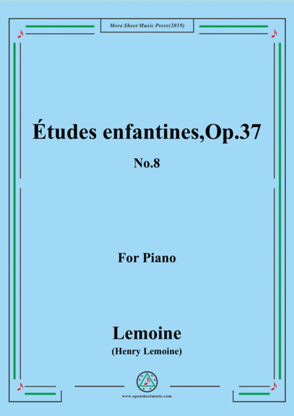 Lemoine-Études enfantines(Etudes) ,Op.37, No.8 image number null