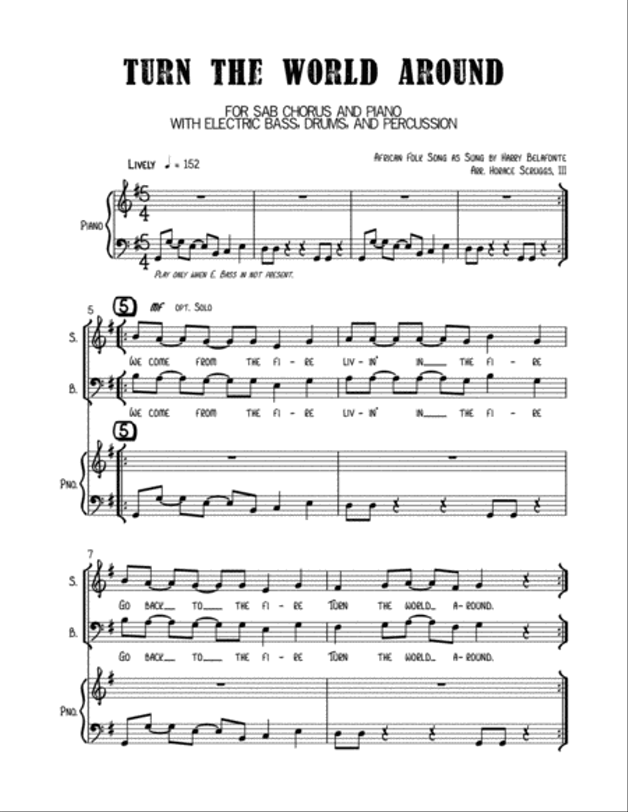 Turn the World Around Choir scores gallery preview page 2