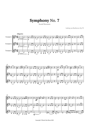 Symphony No. 7 by Beethoven for Trumpet Trio