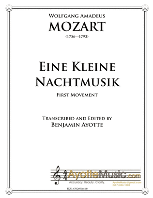 Book cover for Eine Kleine Nachtmusic, First Movement for String Orchestra