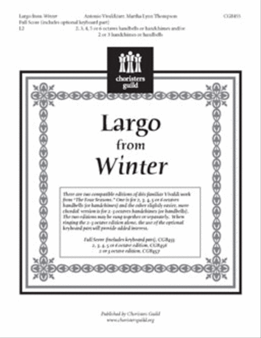 Largo from Winter Full Score Handbell Choir scores gallery preview page 1