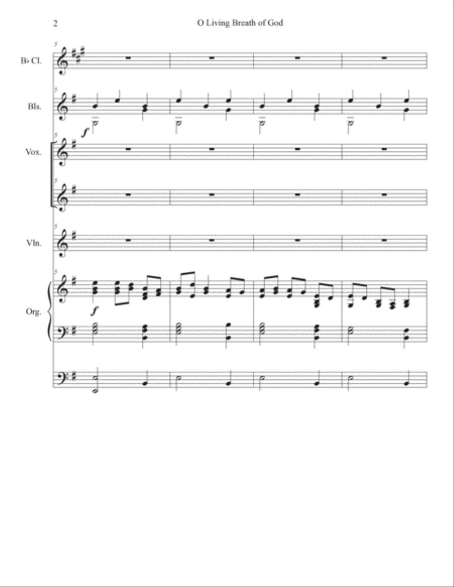 O Living Breath of God Unison Choir scores gallery preview page 2