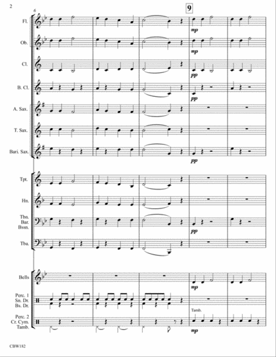 A Folk Tune Concert Band scores gallery preview page 4