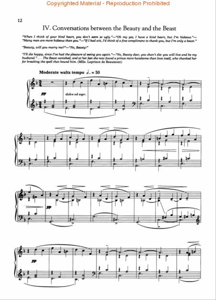 Mother Goose Suite (Five Children's Pieces) Piano Solo scores gallery preview page 3