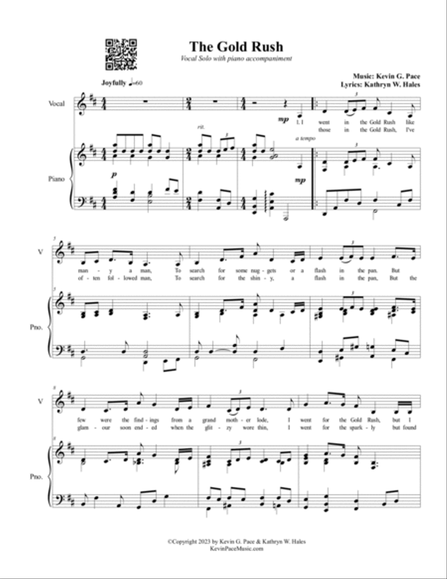 The Gold Rush, vocal solo Voice Solo scores gallery preview page 2