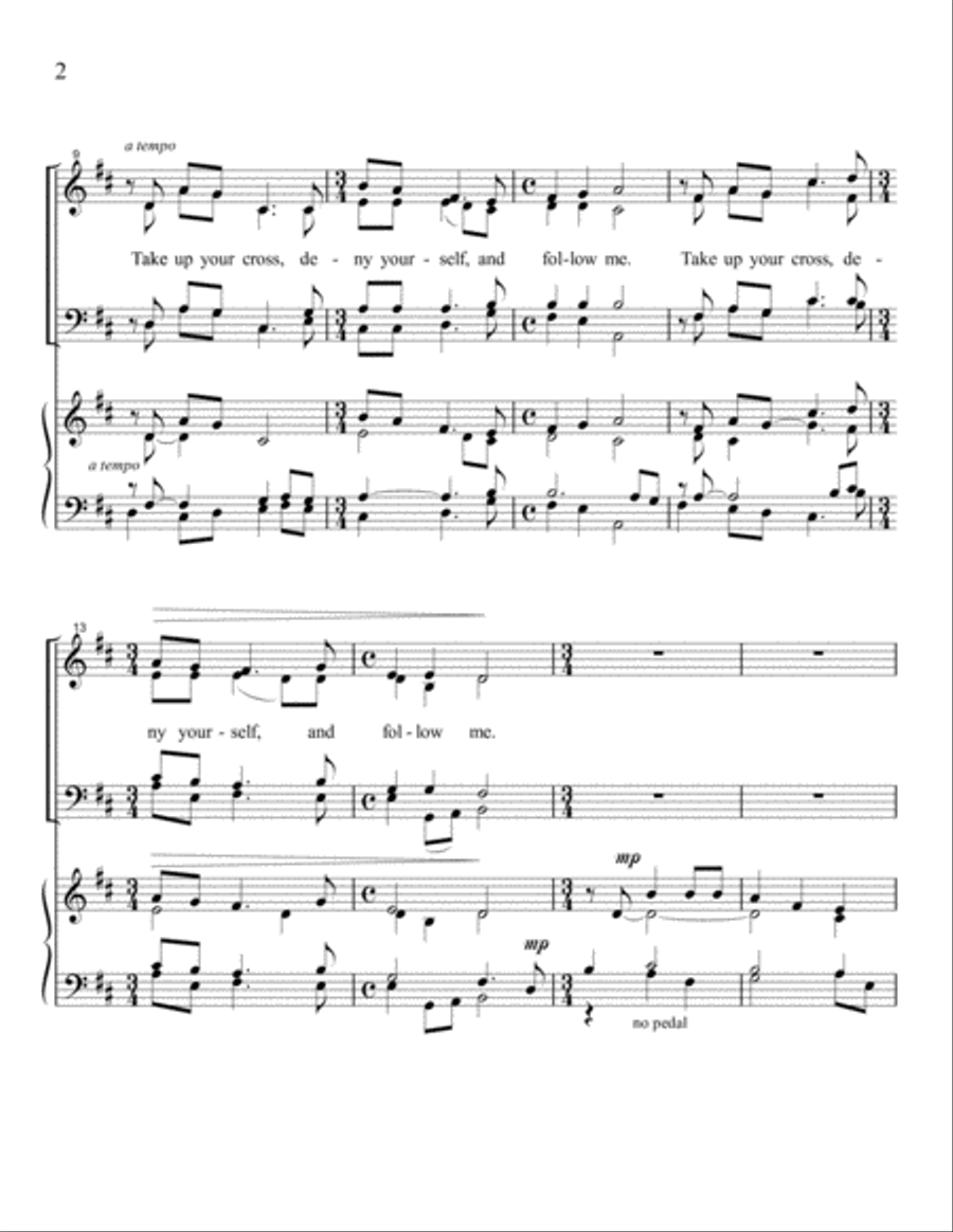 Take Up Your Cross 4-Part scores gallery preview page 2