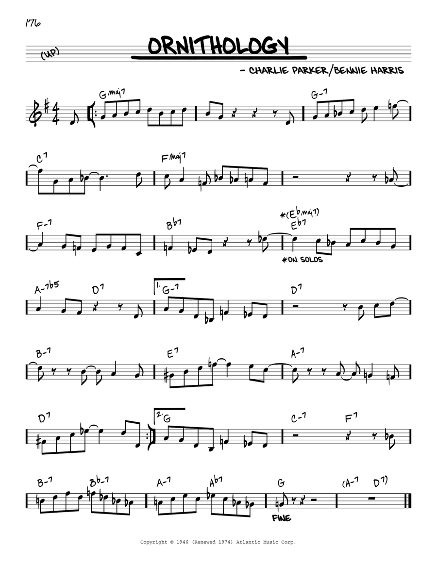 Ornithology C Instrument scores gallery preview page 1