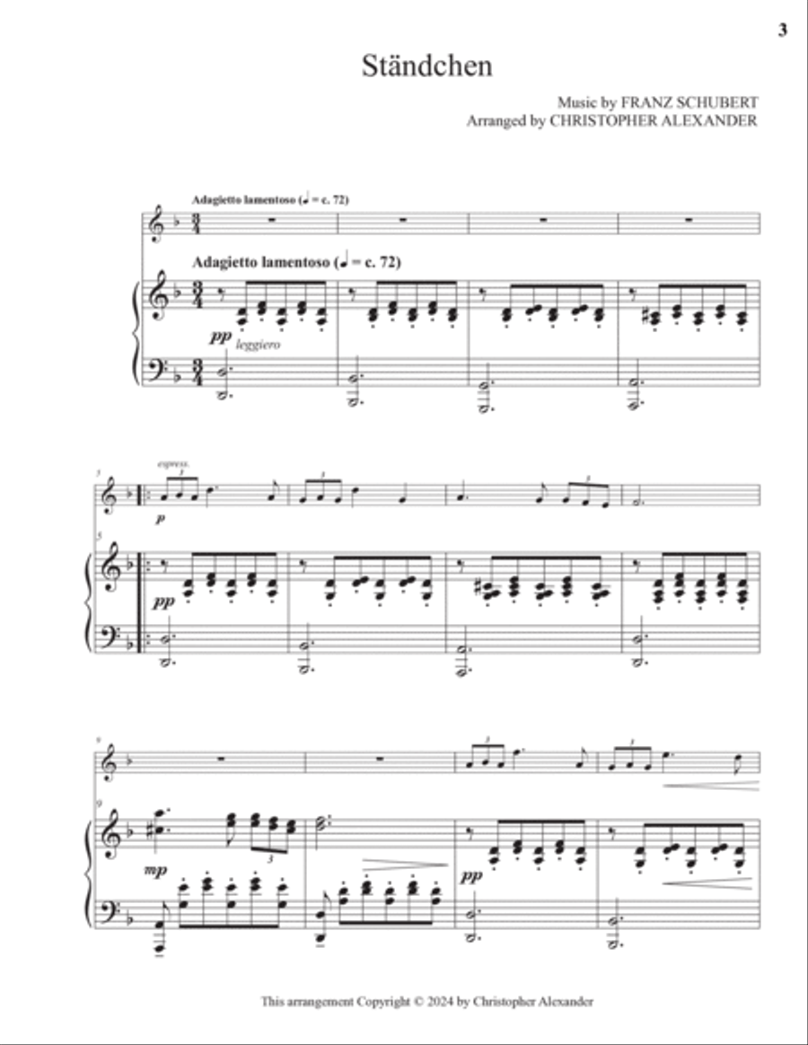 Ständchen Piano scores gallery preview page 3