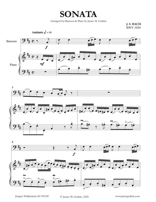 BACH: Six Sonatas BWV 1030-1035 for Bassoon & Piano