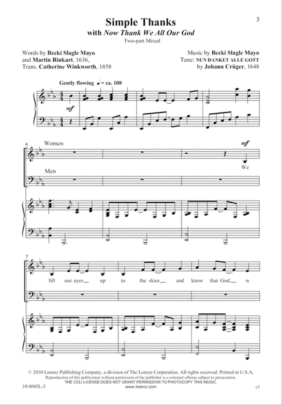 Simple Thanks Simple Thanks 2-Part scores gallery preview page 3