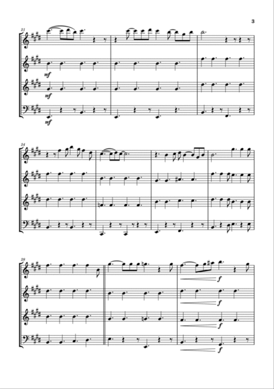 Crying In The Chapel Woodwind Quartet scores gallery preview page 4