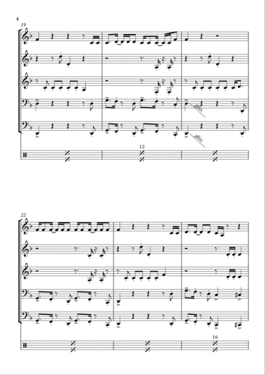 Uptown Funk Small Ensemble scores gallery preview page 4