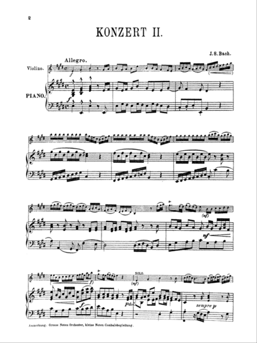 Bach: Violin Concerto No. 2 in E Major Violin Solo scores gallery preview page 2