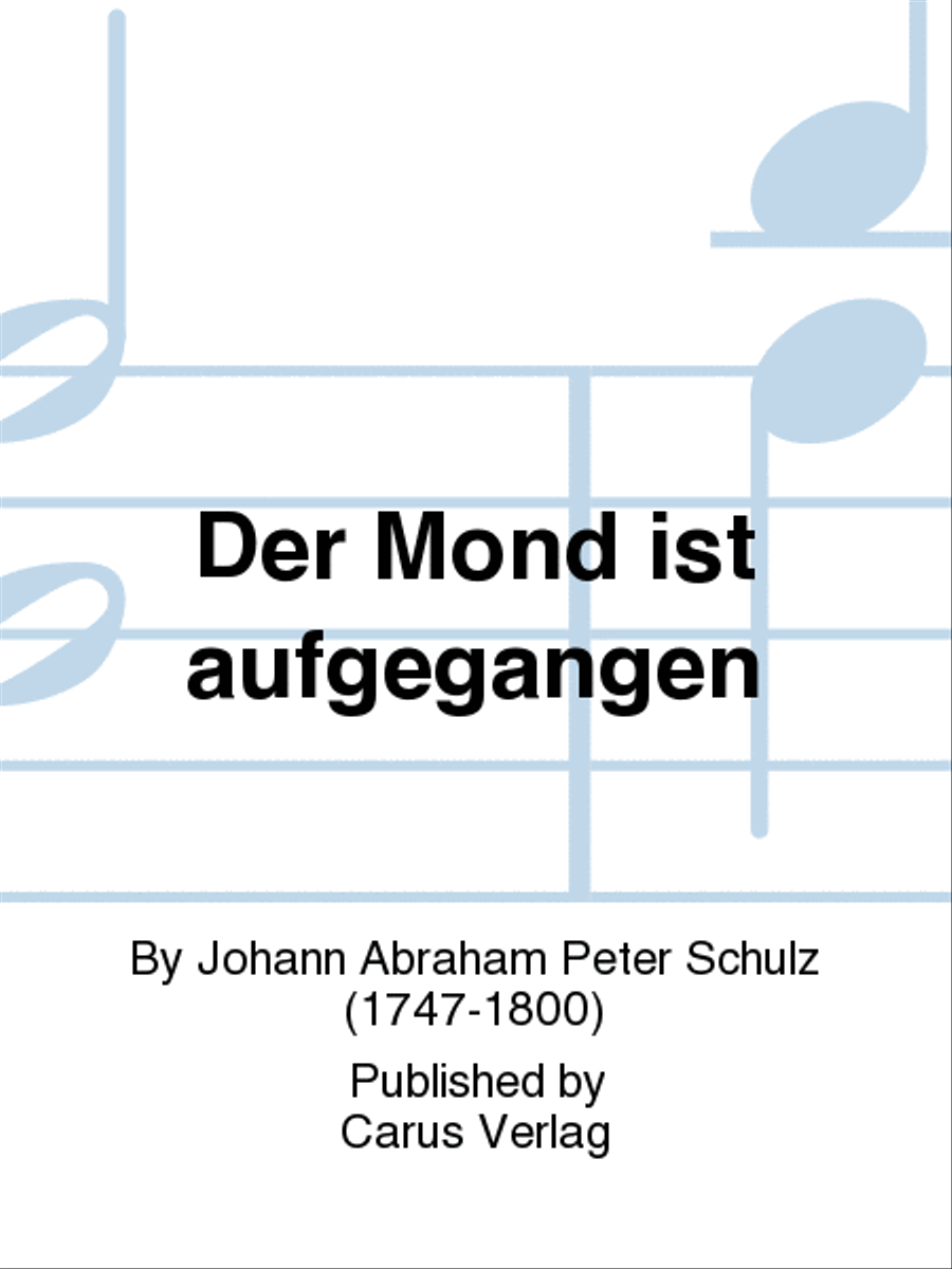 The silvery moon is beaming (Der Mond ist aufgegangen) SSA scores gallery preview page 1