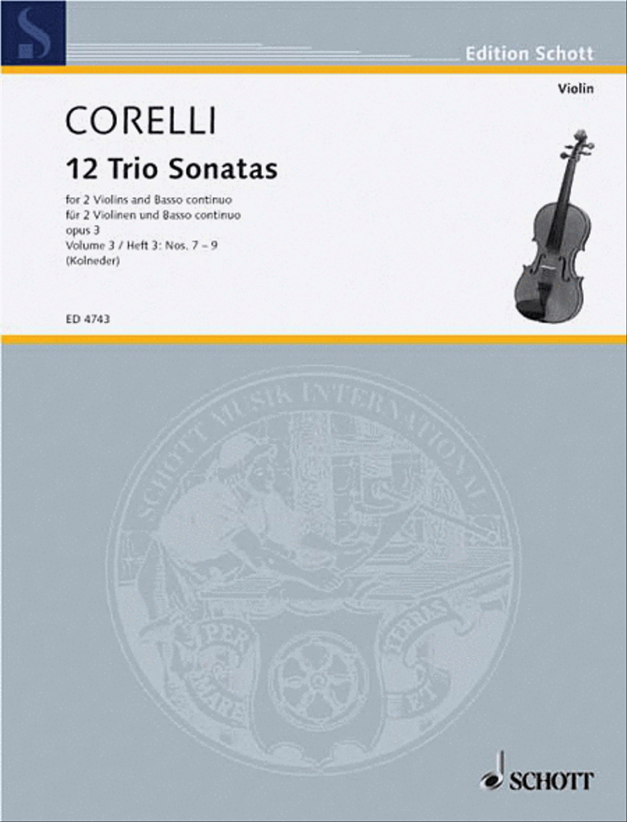 Trio Sonatas Op. 3, Nos. 7-9 String Trio scores gallery preview page 1