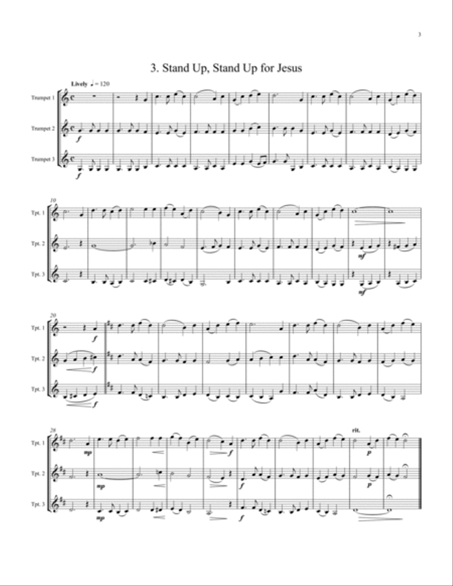 4 Favorite Hymns 4 Favorite Hymns Trumpet Trio scores gallery preview page 4