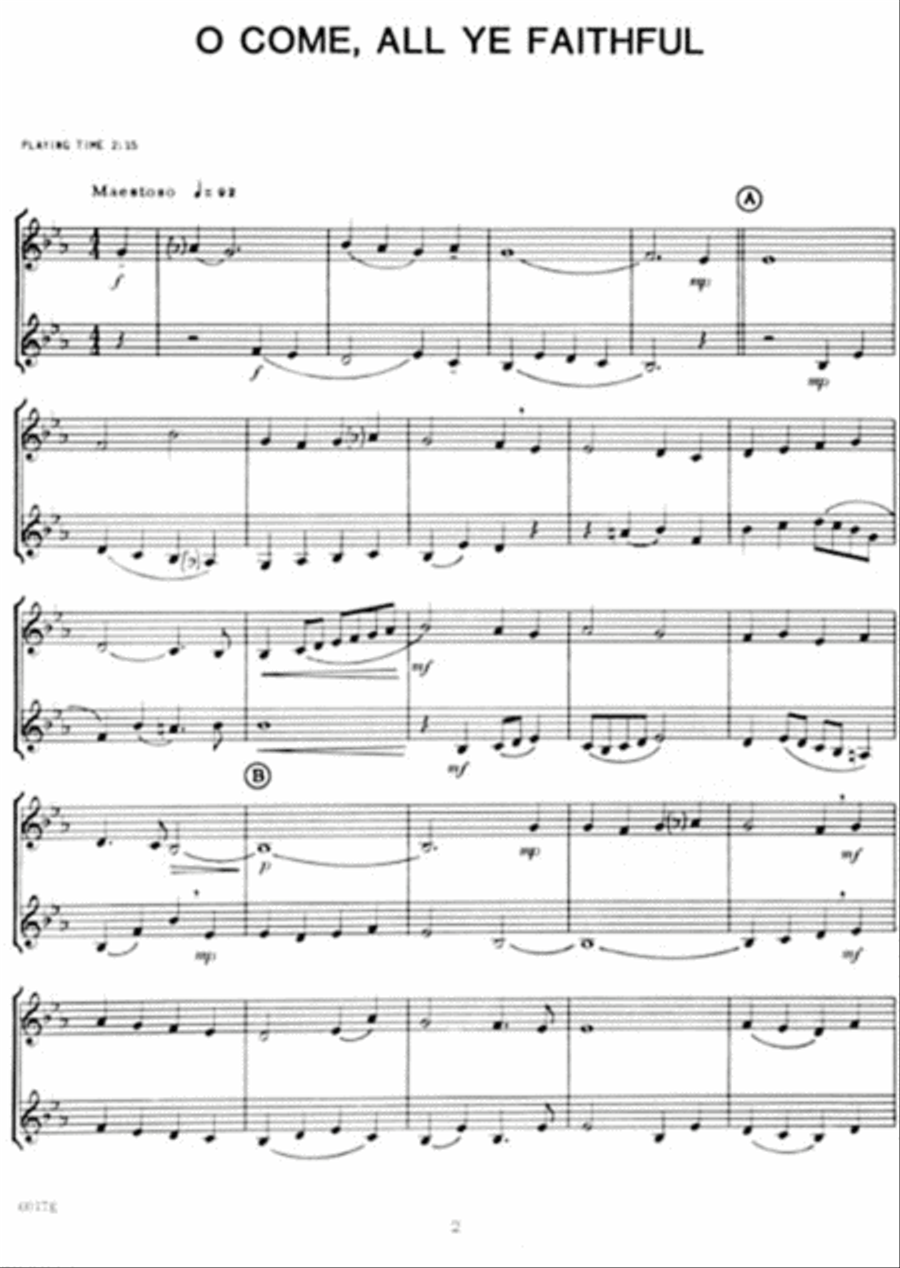 Christmas For Two - 2 French Horns Brass Duet scores gallery preview page 2