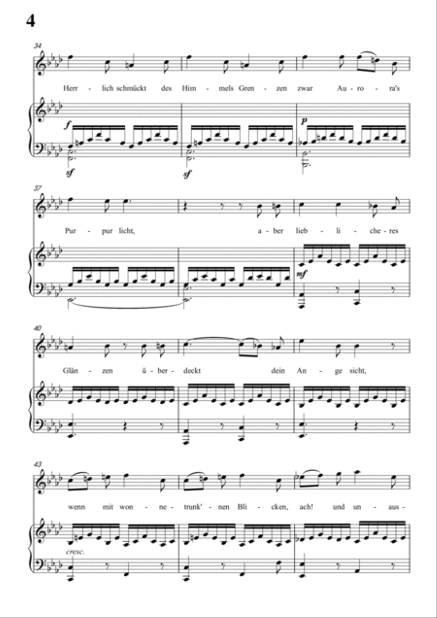 Schubert-Als ich sie errothen sah in bA for Vocal and Piano Voice scores gallery preview page 5