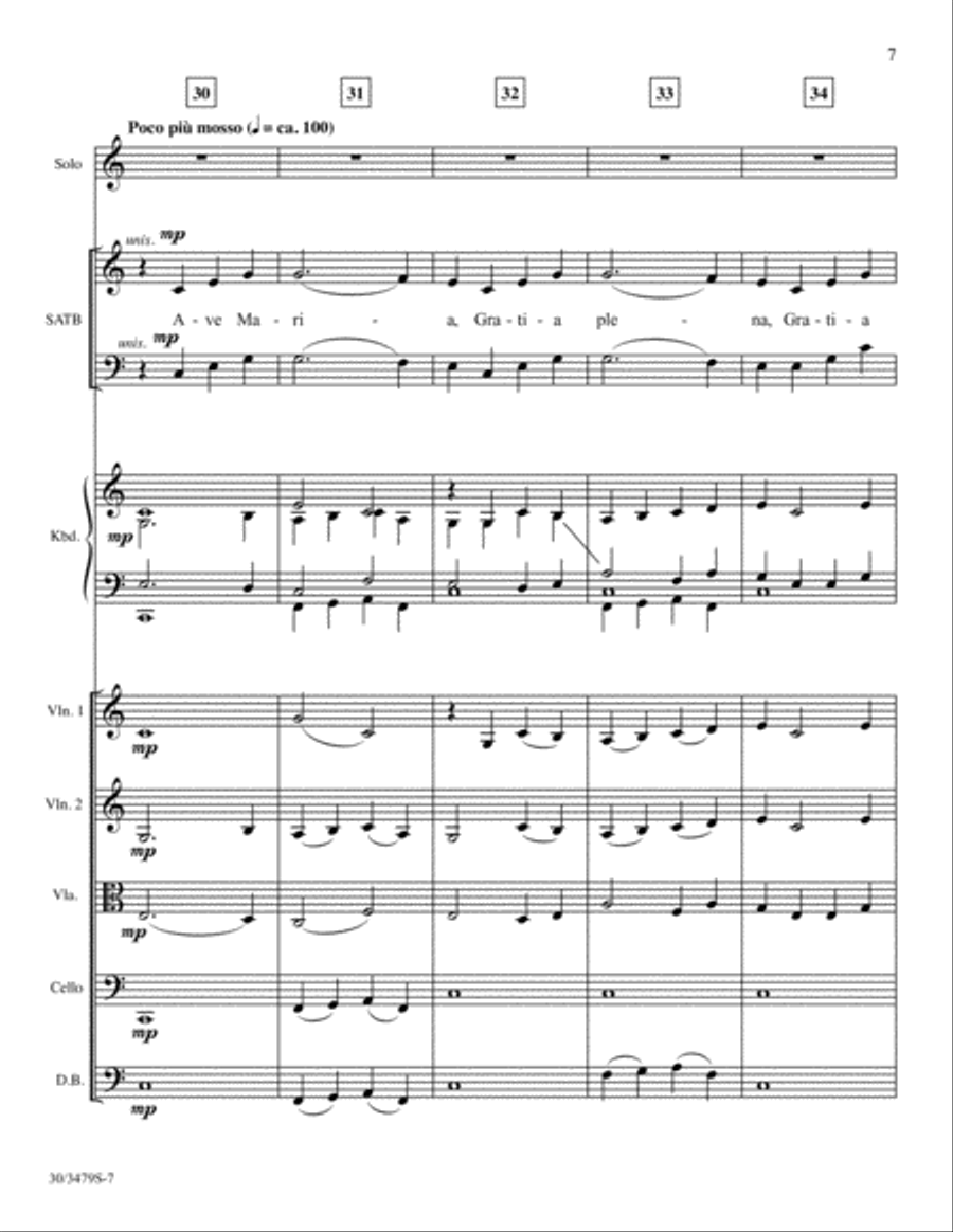 Ave Maria - String Ensemble Score and Parts Choir scores gallery preview page 9