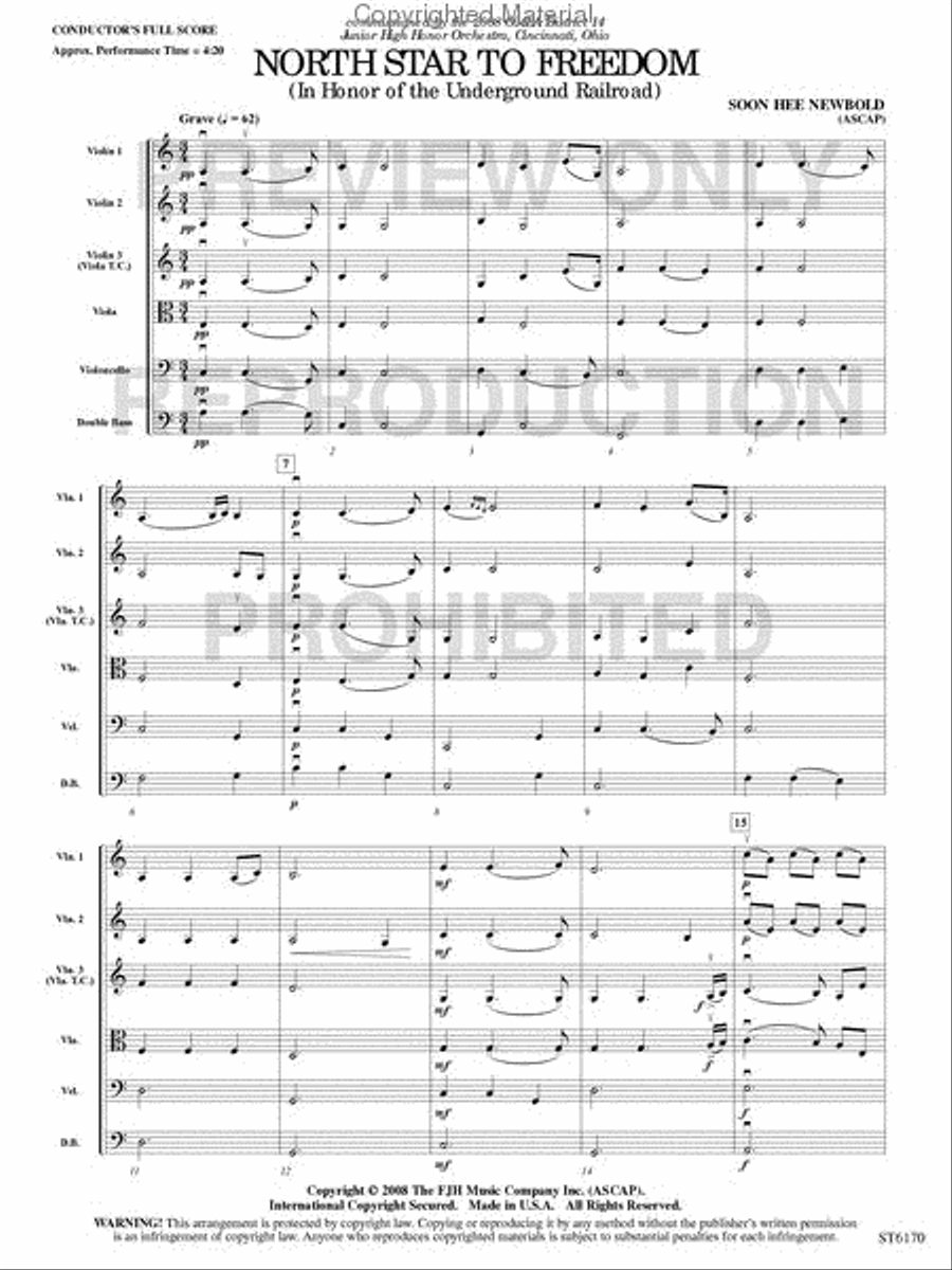 North Star to Freedom String Orchestra scores gallery preview page 2