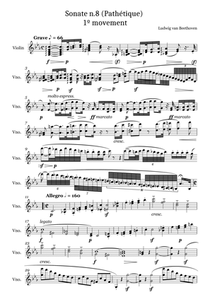 Sonate n.8 ( Patétique) for violin solo - 1st movement