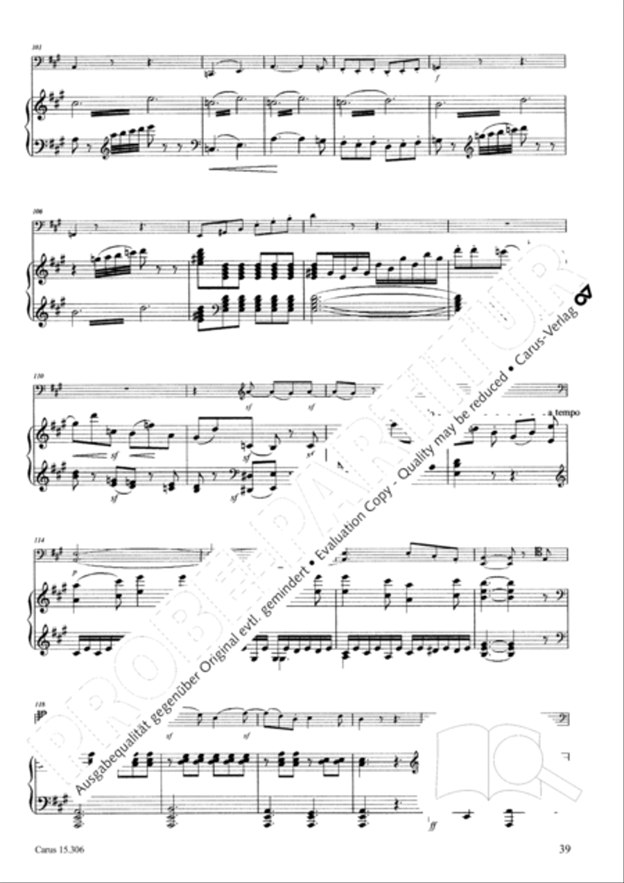 Grand Duo fur Violoncello und Klavier String Duet scores gallery preview page 40