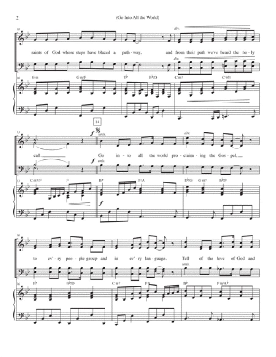 Go Into All The World 4-Part scores gallery preview page 2
