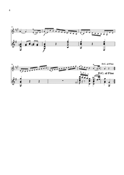 Minuet from Divertimento 17 KV 334 (for Bb Clarinet and Guitar) image number null