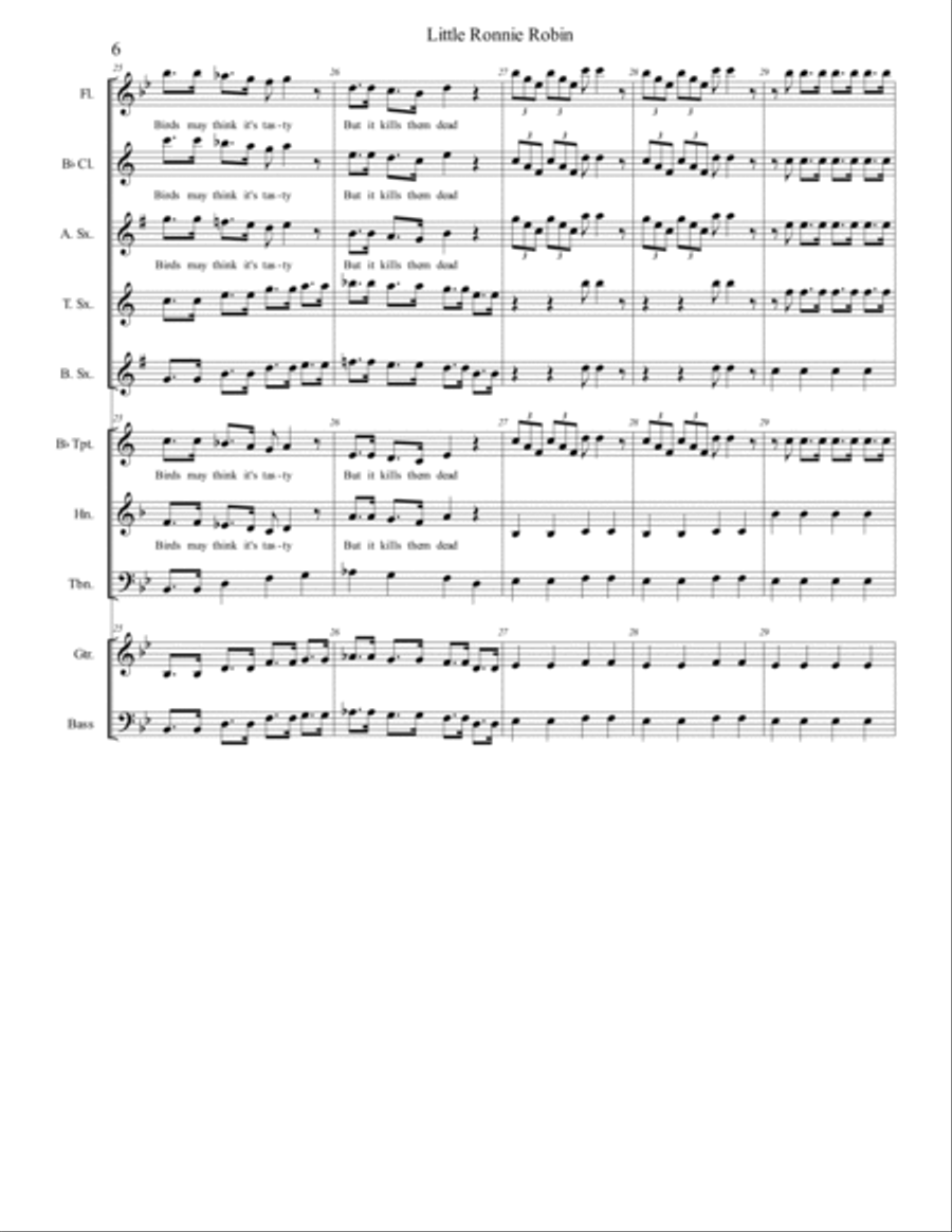 Little Ronnie Robin Concert Band scores gallery preview page 6