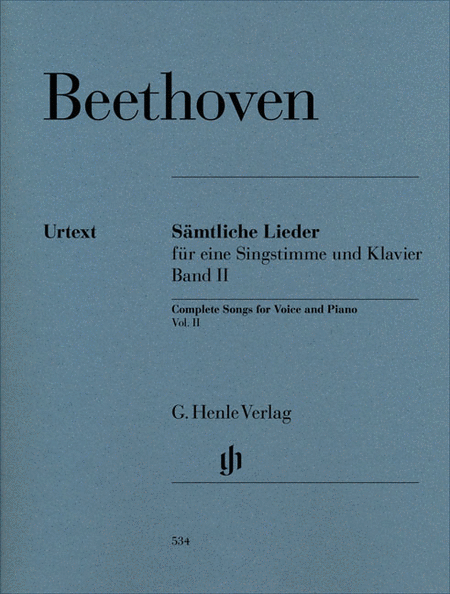 Ludwig van Beethoven: Complete songs with Piano, volume II