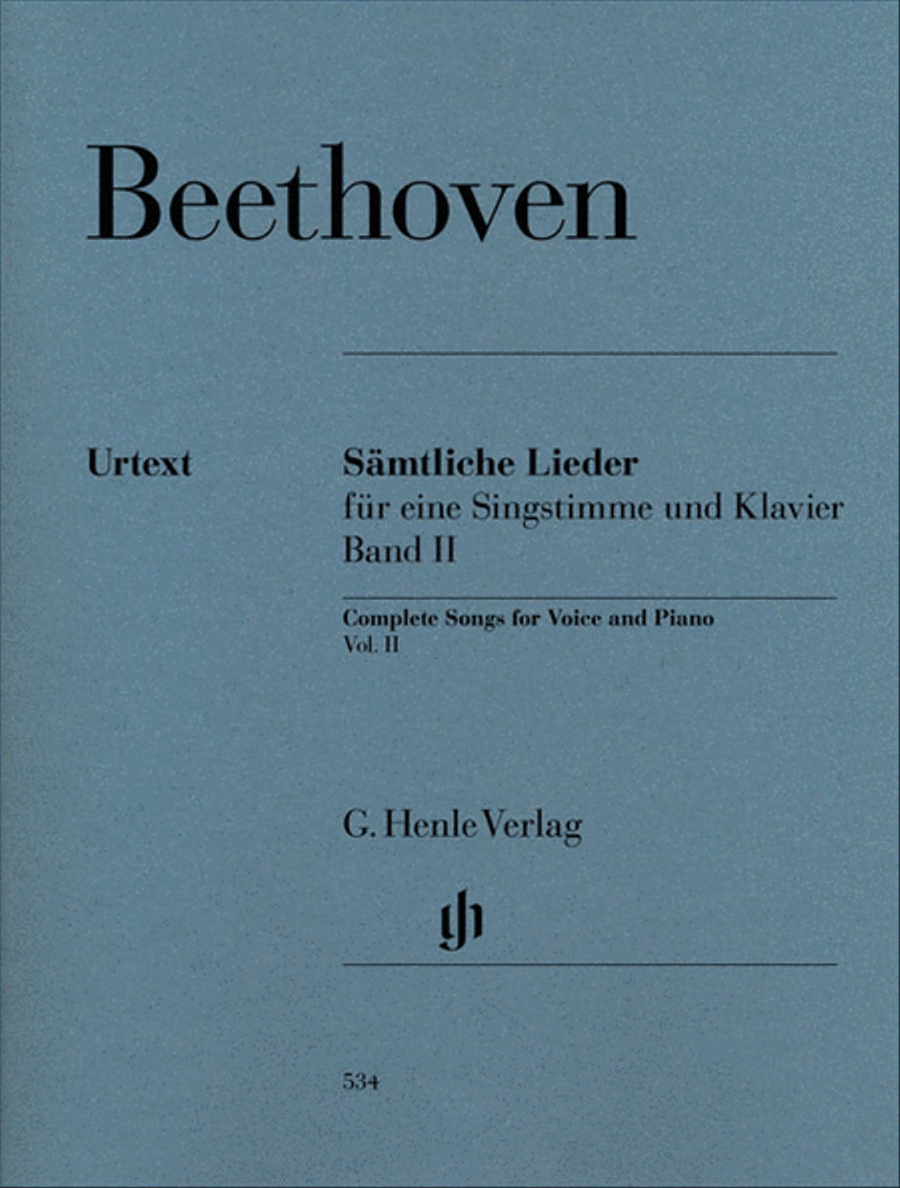 Book cover for Complete Songs for Voice and Piano – Volume II