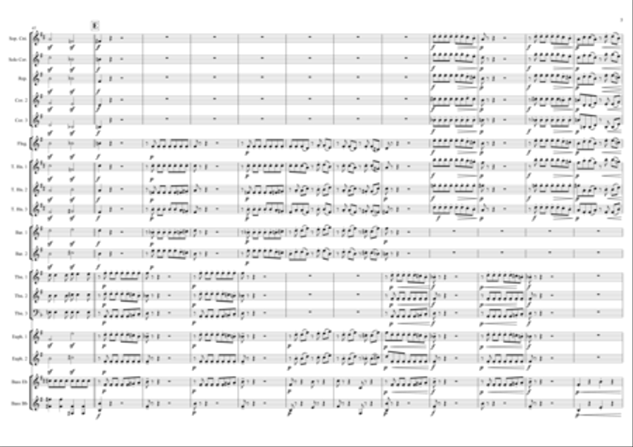 Beethoven Sonata 14 (Op 27 No. 2) Movement 3 - Presto Agitato Brass Band scores gallery preview page 5