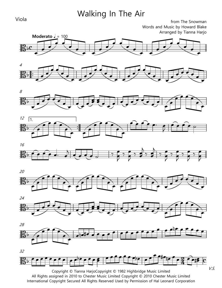 Walking In The Air Walking In The Air String Trio scores gallery preview page 3