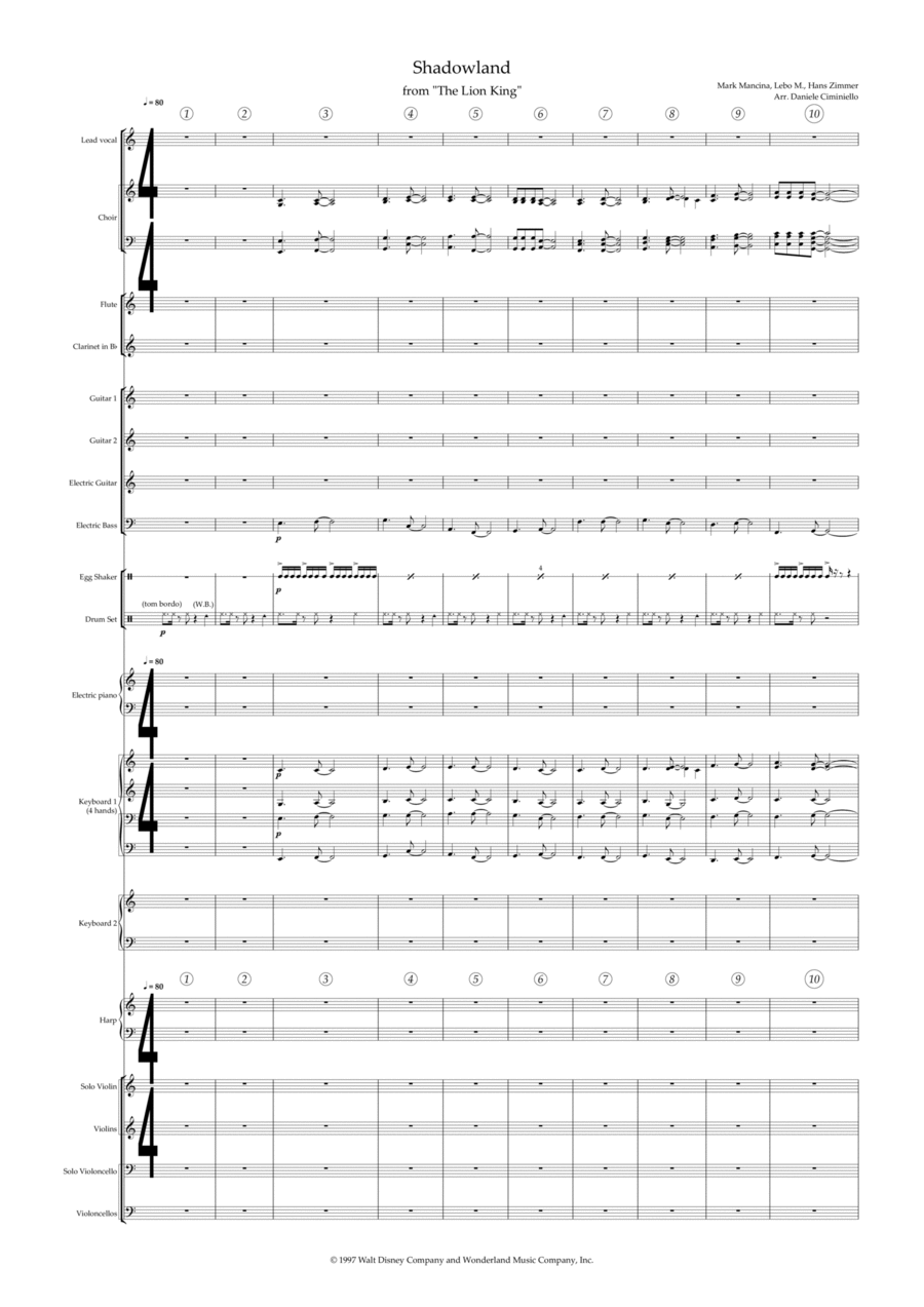 Shadowland Full Orchestra scores gallery preview page 1