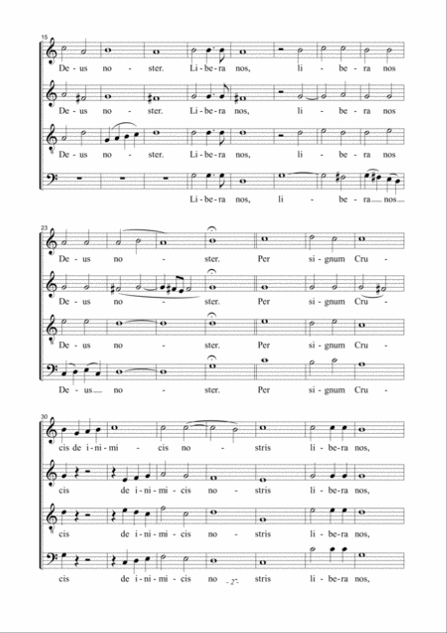 PER SIGNUM CRUCIS - F. Durante - For SATB Choir 4-Part scores gallery preview page 2