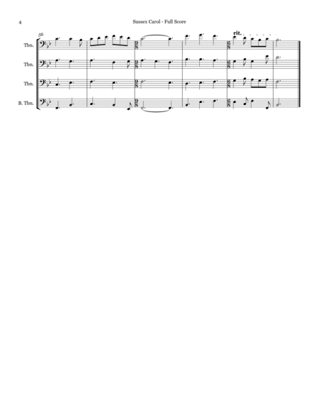 Sussex Carol - Trombone Quartet image number null