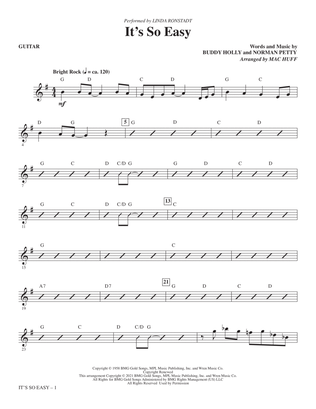 Book cover for It's So Easy (arr. Mac Huff) - Guitar