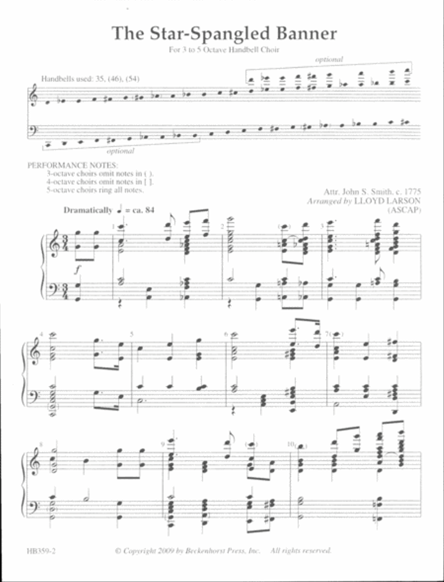Star-Spangled Banner, The (Larson) 5-Octaves scores gallery preview page 2