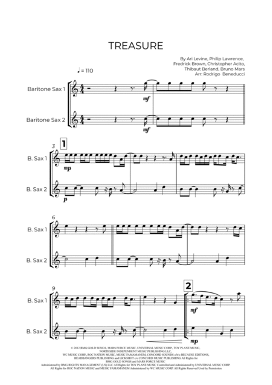 Treasure Woodwind Duet scores gallery preview page 2