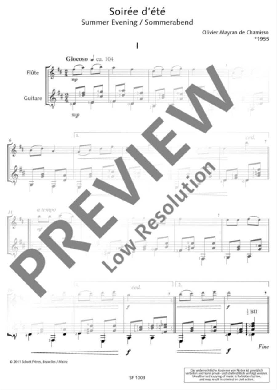 Summer Evening Flute scores gallery preview page 7