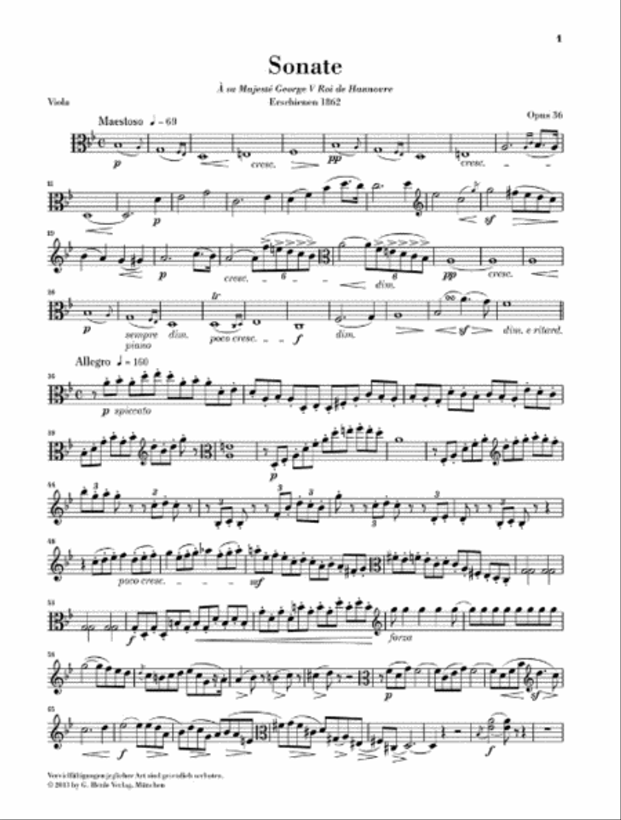 Viola Sonata in B-Flat Major, Op. 36 Piano Accompaniment scores gallery preview page 3
