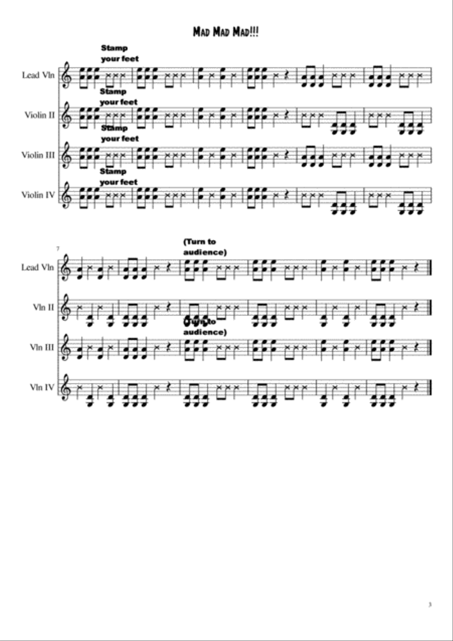 Open String Symphony 3: Strange Sounds - easy ensemble pieces for mixed skill levels String Orchestra scores gallery preview page 6