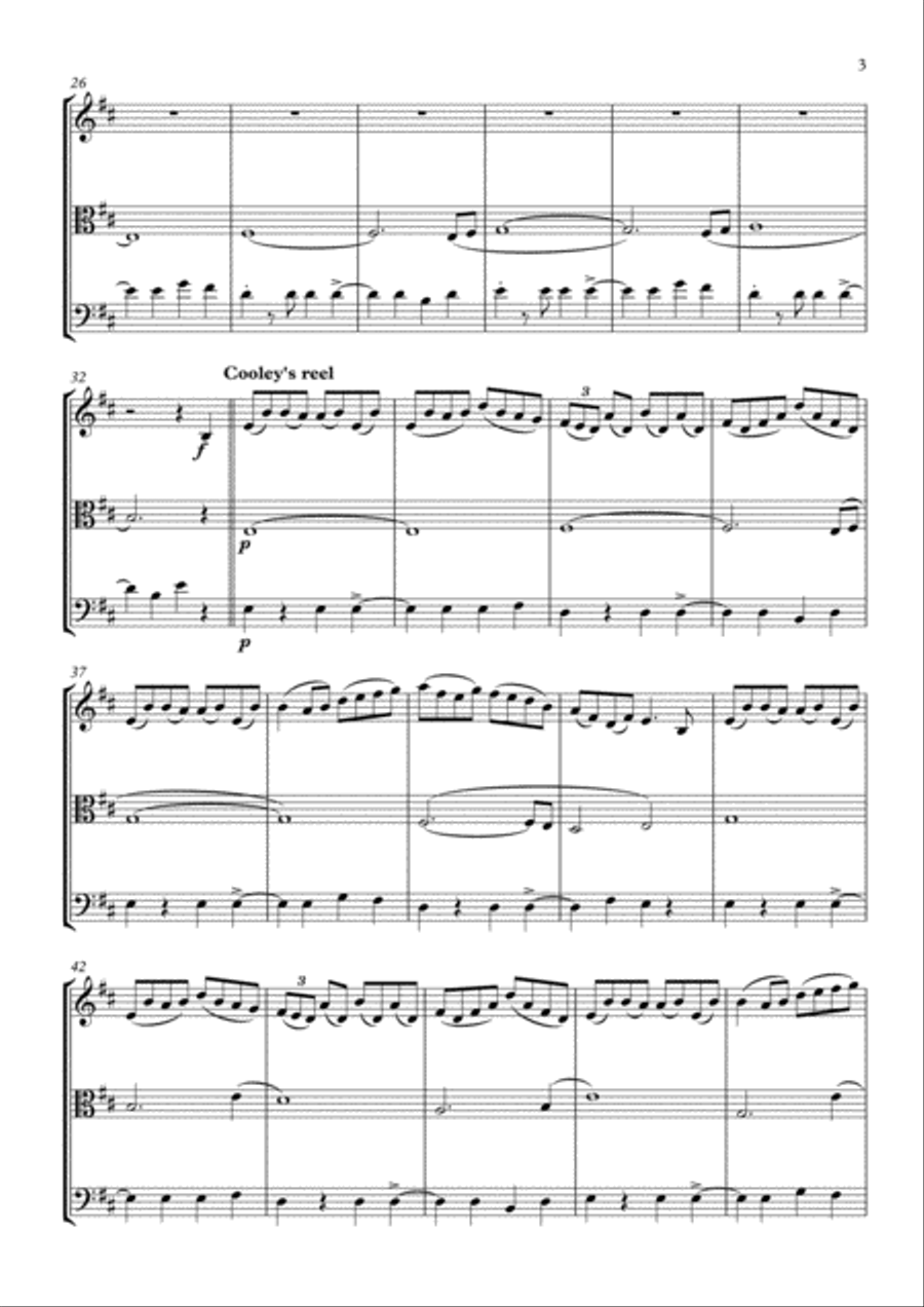 Cooley's Reel Set String Trio scores gallery preview page 3