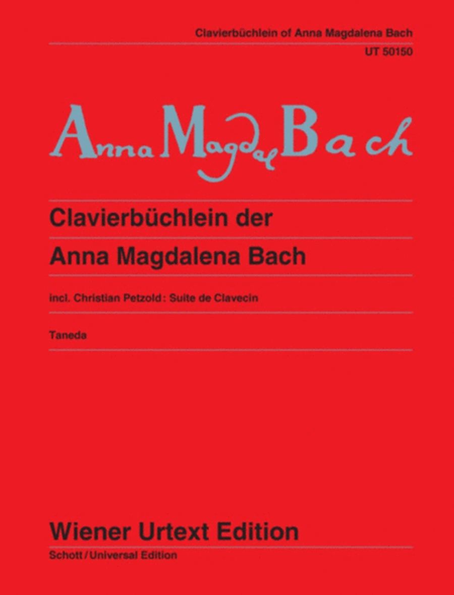 Bach - Anna Magdalena Notebook Piano Urtext