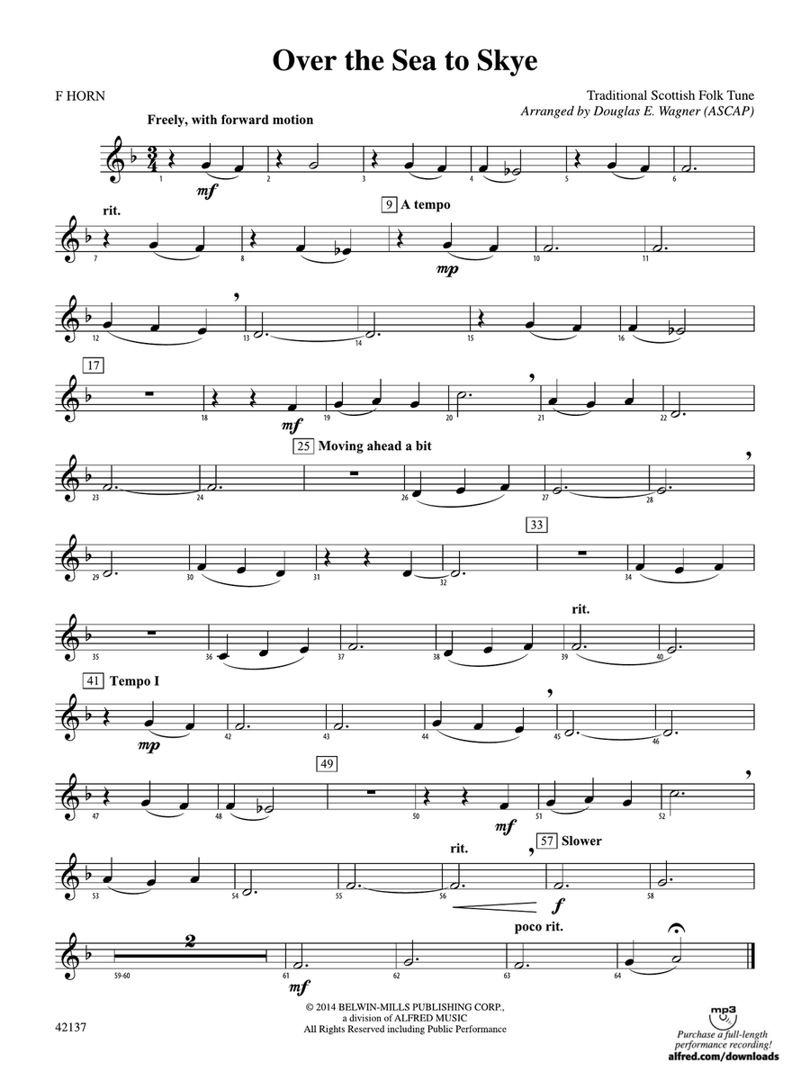 Over the Sea to Skye: 1st F Horn