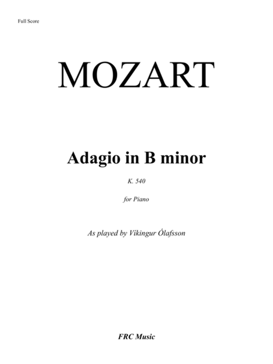 Mozart: Adagio in B Minor, K. 540 (as played by Víkingur Ólafsson) image number null