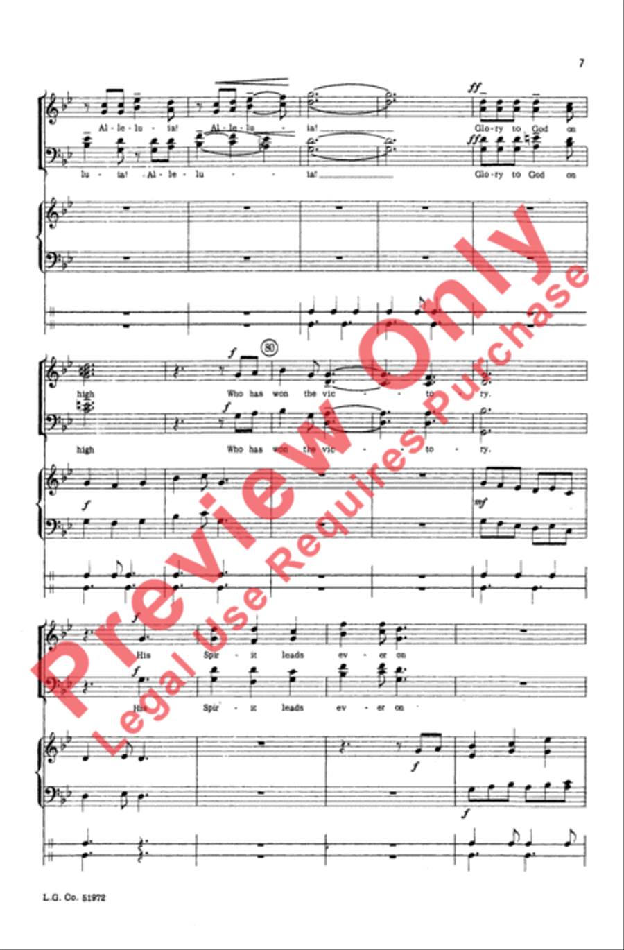 His Spirit Leads On 4-Part scores gallery preview page 7