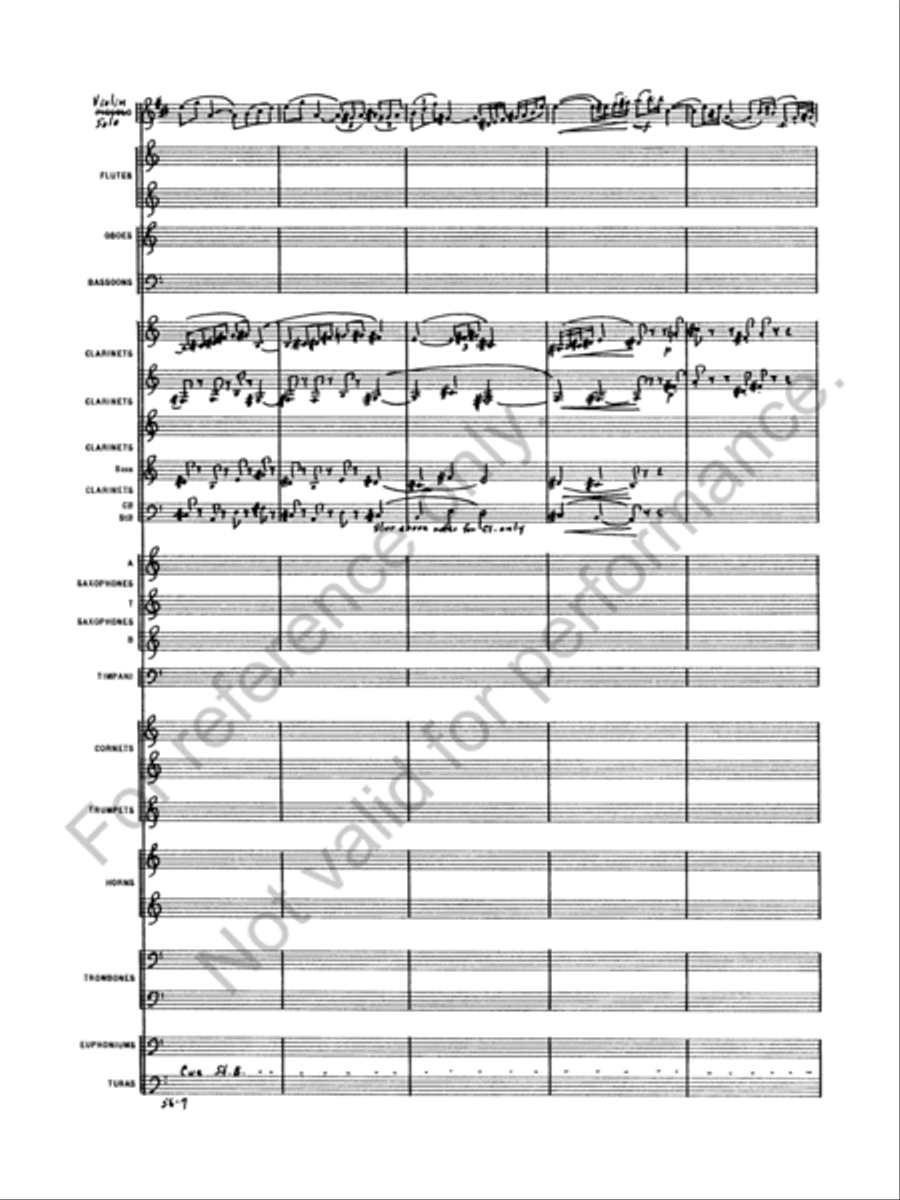 Concerto for Violin by Peter Ilyich Tchaikovsky Concert Band - Sheet Music page 9