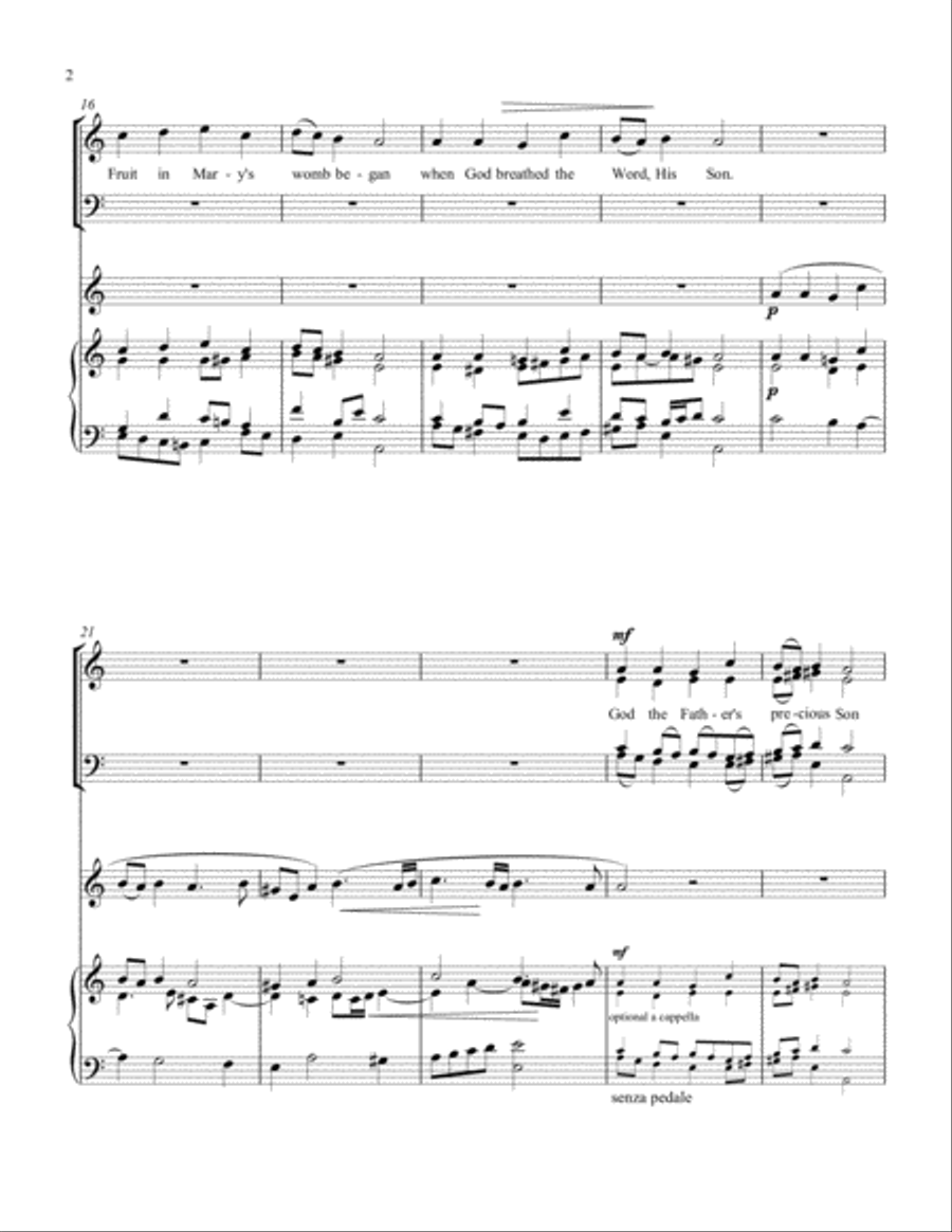 Savior Of The Nations, Come 4-Part scores gallery preview page 2