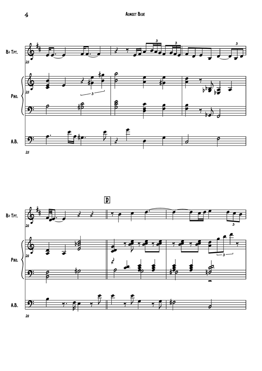 Almost Blue Small Ensemble scores gallery preview page 5